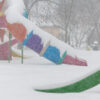 Playground in winter