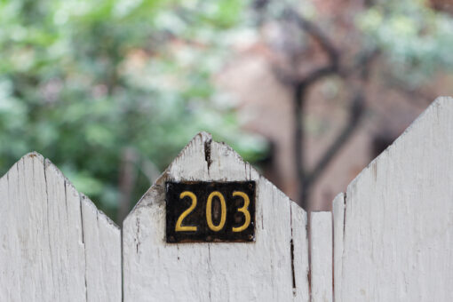 Old house number