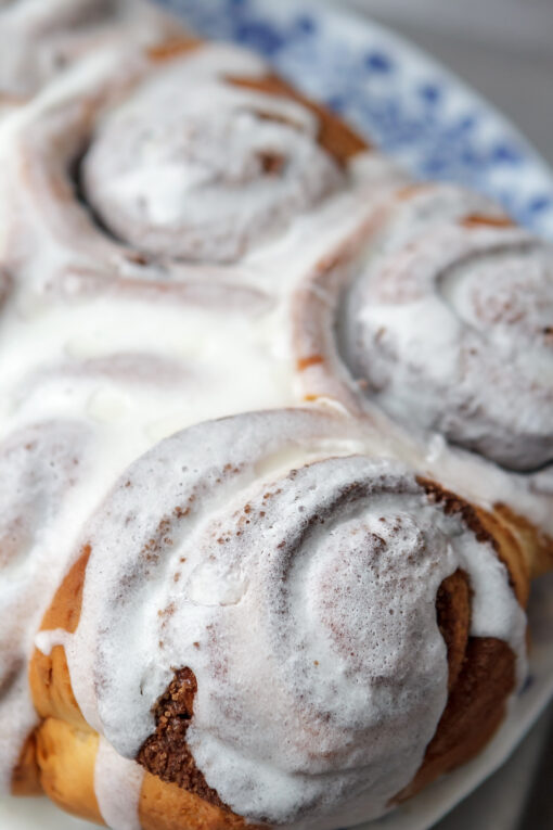 Freshly baked cinnamon rolls