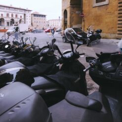 row of scooters