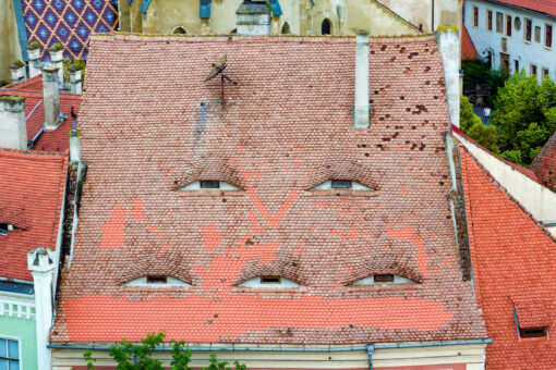 Roof architecture detail in Sibiu