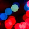 Abstract defocused circular light pattern