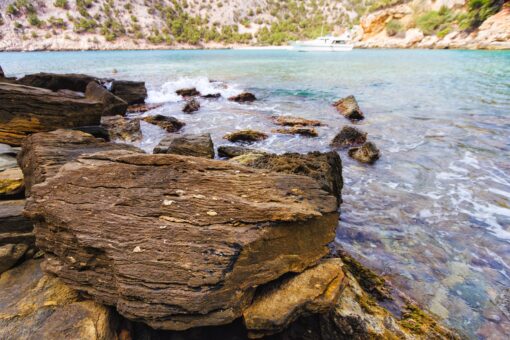 Rocky coastline in Greece