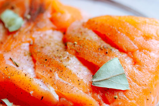 Salmon fillet with spices